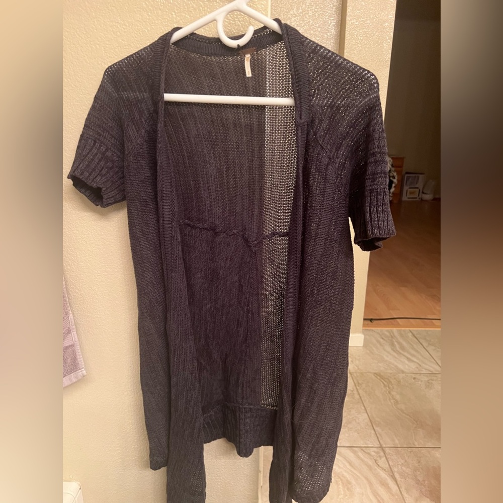 Free People Blue/Black cardigan